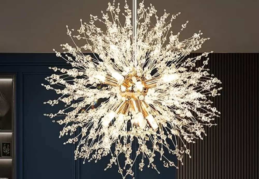 crystal and iron chandelier